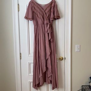 Piper and Scoot Small pink embroidered dress